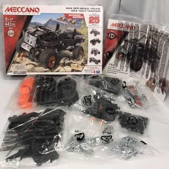 Meccano 6028599 443 Piece Maker System 4x4 Off-Road Truck Kit For Ages 9+ NS137 - Picture 1 of 9